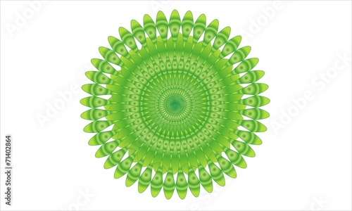 green pattern circle