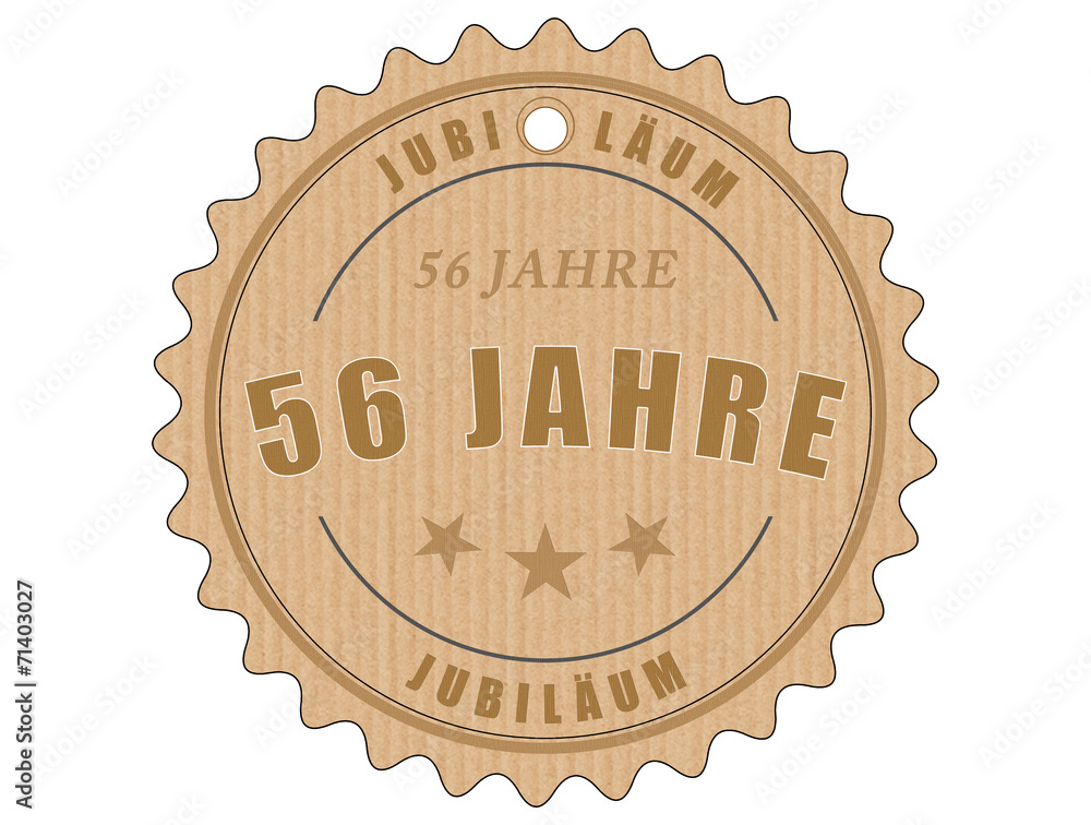 Fototapeta premium je56 JubiläumsEtikett 56 - vintagedesign - 56 Jahre - g1956