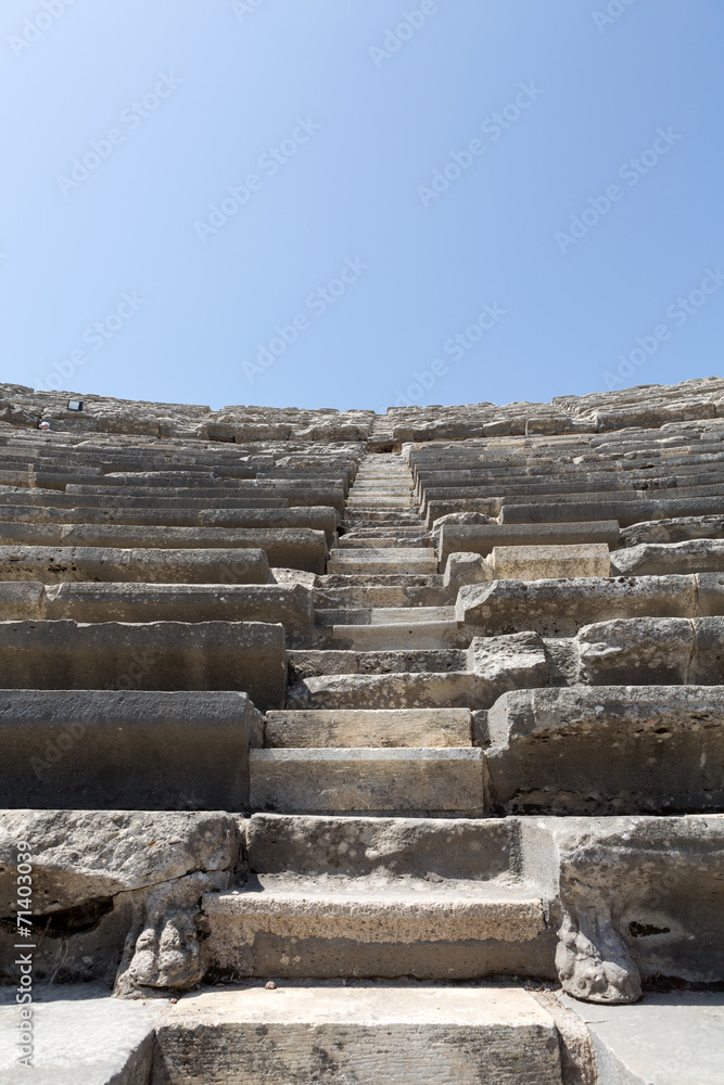 The ruins of ancient Roman amphitheatre in Side. Turke The ruins of ancient Roman amphitheatre in Side. Turke