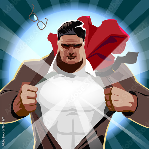 Superhero businessman