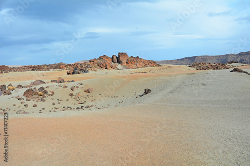 Volcanic landscape on Teide, Tenerife, Canary Islands, Spain