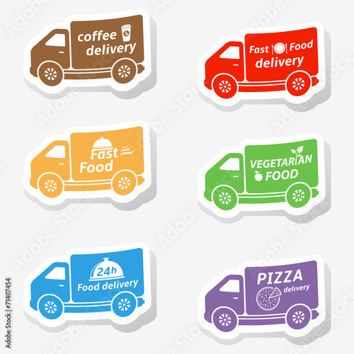 Fast food delivery truck stickers