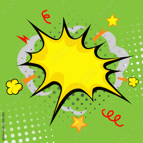 cartoon bang (cartoon - boom, comic book explosion