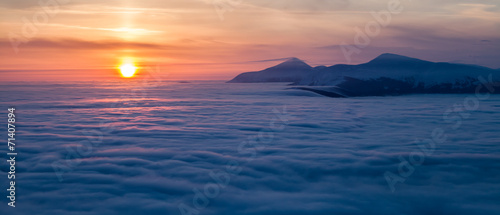 Mountain above the clouds
