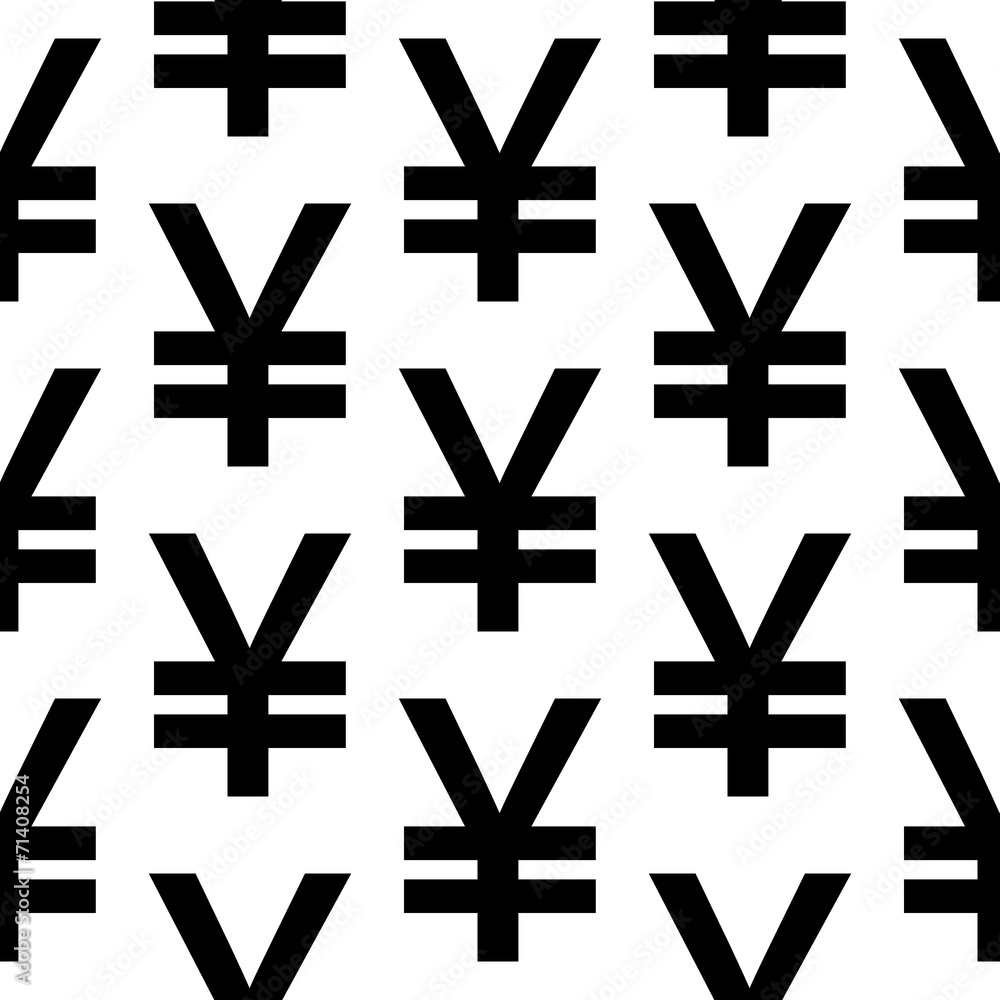 Obraz premium Yen symbol seamless pattern