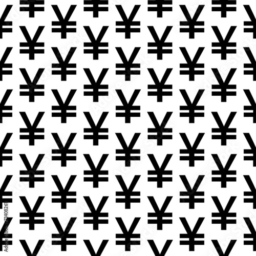Yen symbol seamless pattern