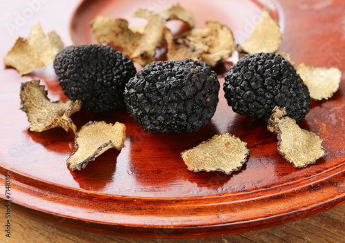 expensive rare black truffle mushroom - gourmet vegetable