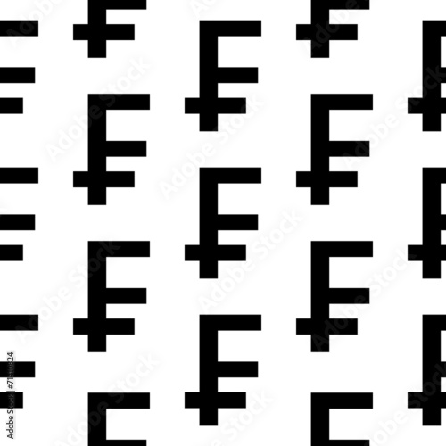 Swiss franc symbol seamless pattern