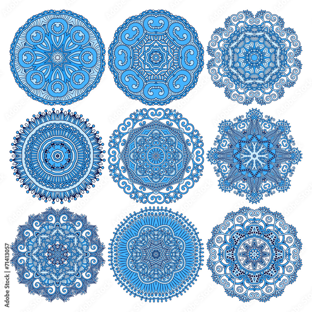 Circle lace ornament, round ornamental geometric doily pattern, Circle lace ornament, round ornamental geometric doily pattern,