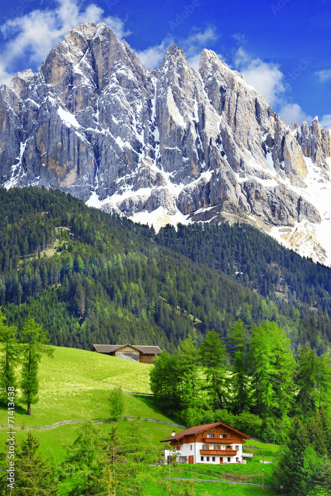 breathtaking nature of Dolomites. Italian Alps