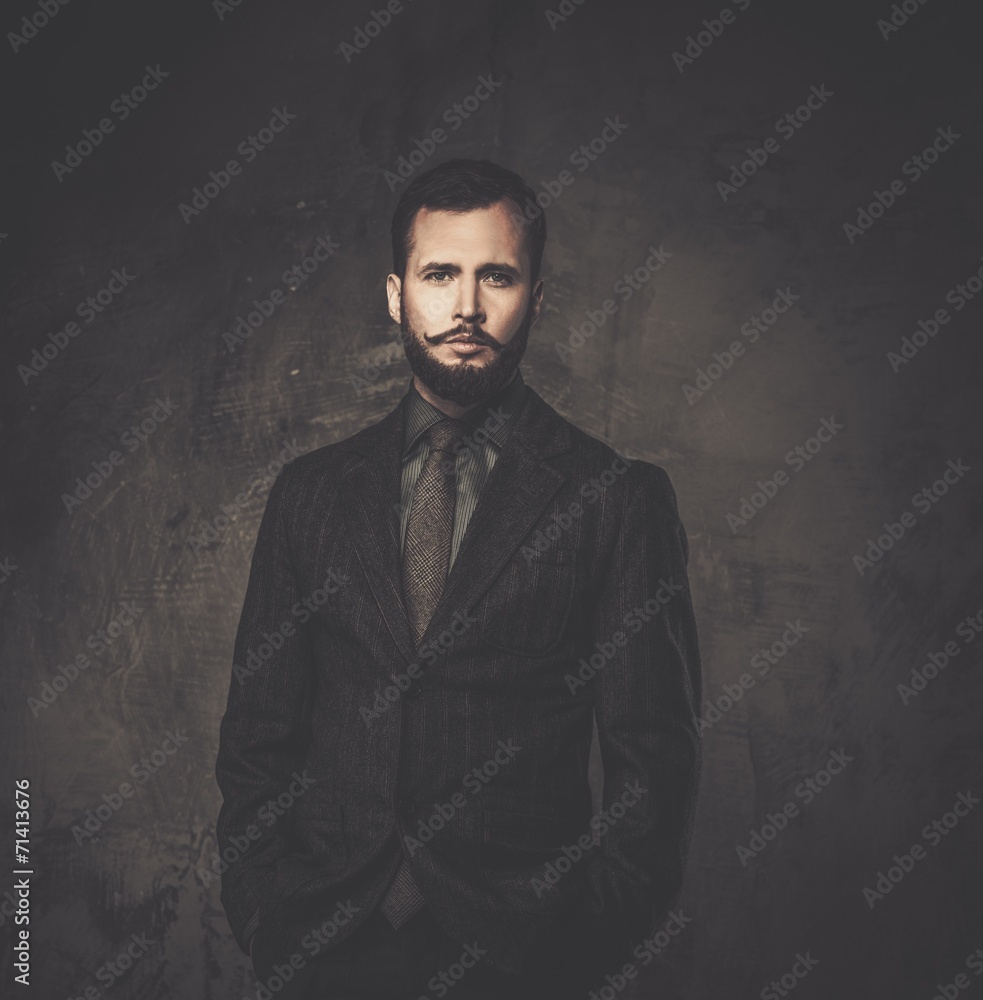 Handsome well-dressed man in jacket Handsome well-dressed man in jacket