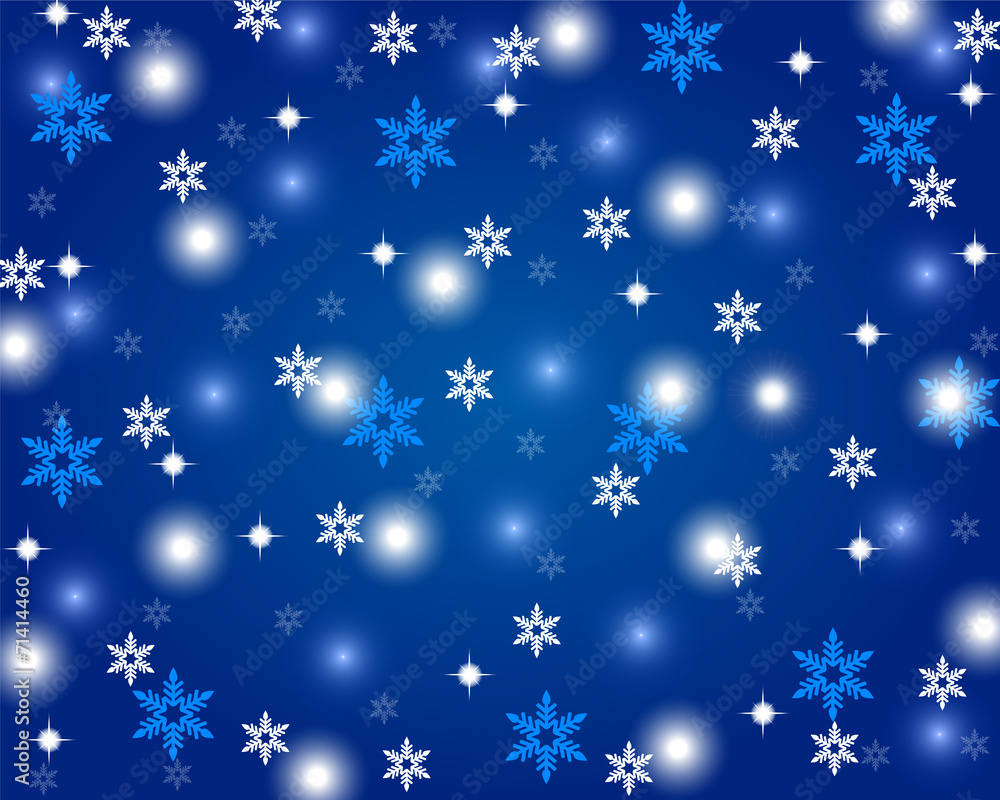 Christmas shiny blue background