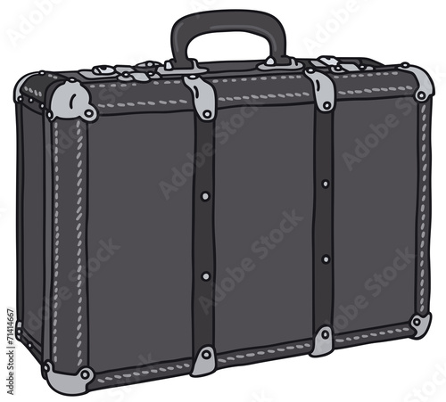 Black old suitcase