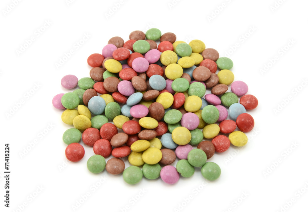 Colourful sugar-coated chocolate beans Colourful sugar-coated chocolate beans