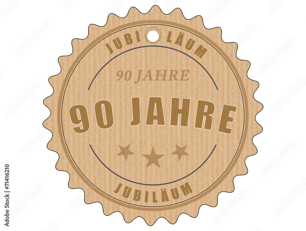 Fototapeta premium je90 JubiläumsEtikett 90 - vintagedesign - 90 Jahre - g1990