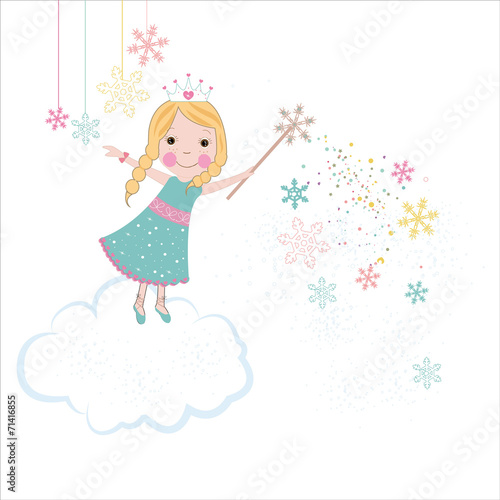 Cute winter tale vector