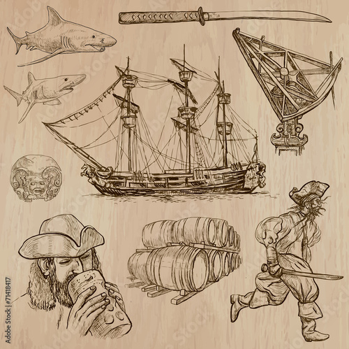 pirates - an hand drawn vector pack