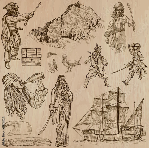 pirates - an hand drawn vector pack