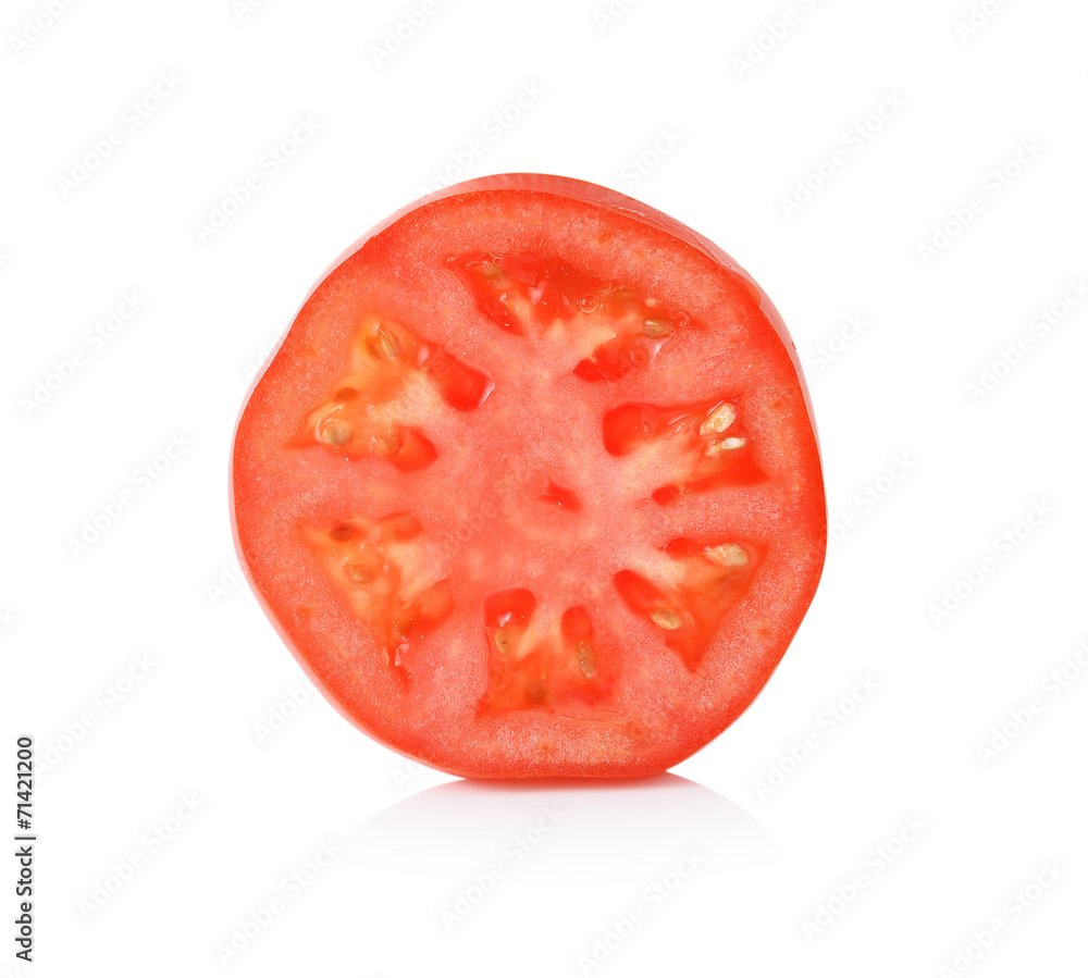 Tomato slice isolated on white background Tomato slice isolated on white background
