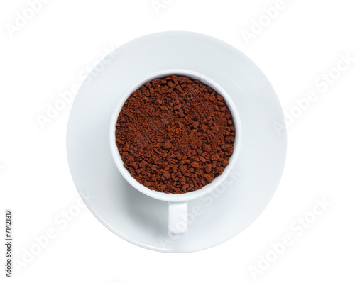 Instant coffee in cup