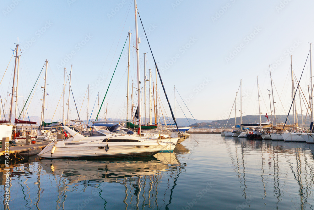 Yachts in Marina. Agios Nikolaos, Crete, Greece