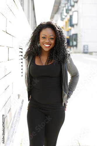 Attractive African woman with a lovely smile