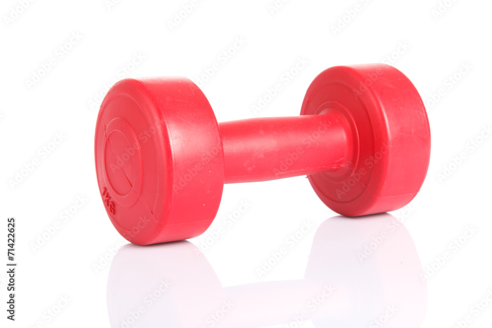 Red dumbbell weight Red dumbbell weight