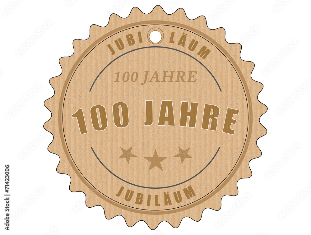 Fototapeta premium je100 JubiläumsEtikett 100 - vintagedesign - 100 Jahre - g2000