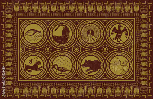 Ancient style carpet design