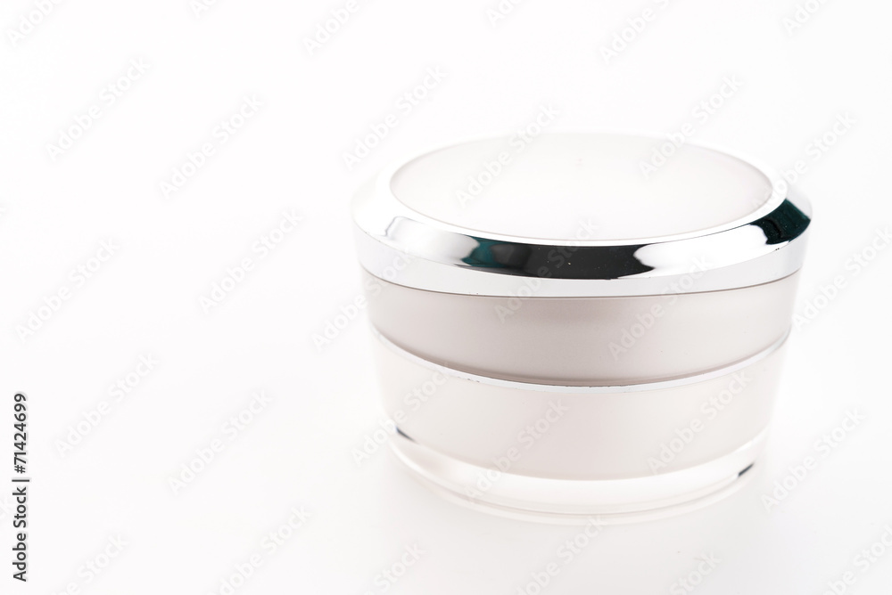 Cosmetic cream bottle isolated on white background Cosmetic cream bottle isolated on white background