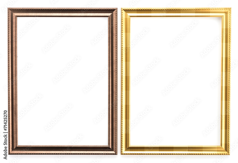 Wooden frame isolated on white background Wooden frame isolated on white background