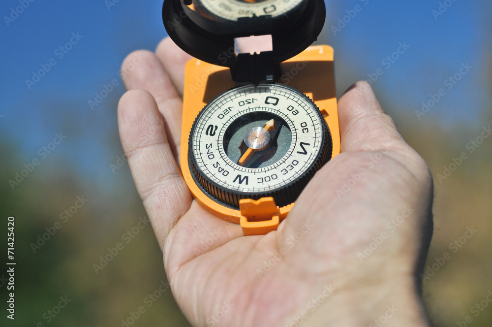 compass in the palm of your hand. compass in the palm of your hand.