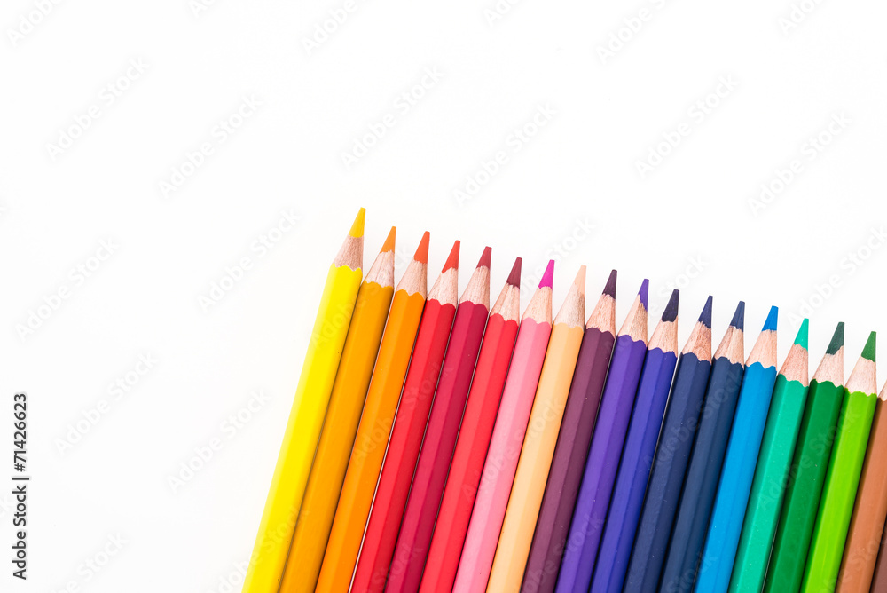 Color pencil isolated on white background Color pencil isolated on white background
