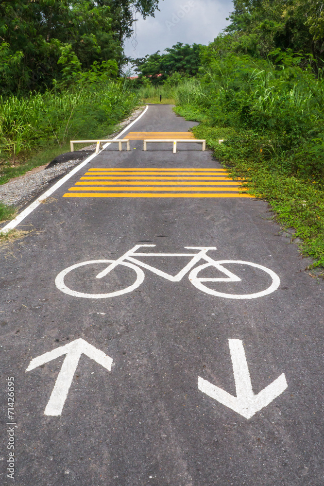 Obraz premium Bicycle way sign