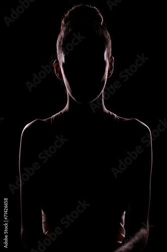 portrait of woman in shadow