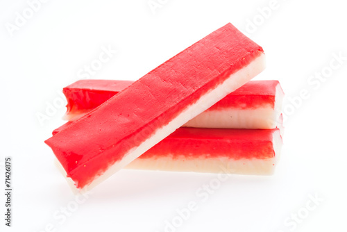 Crab stick isolated on white