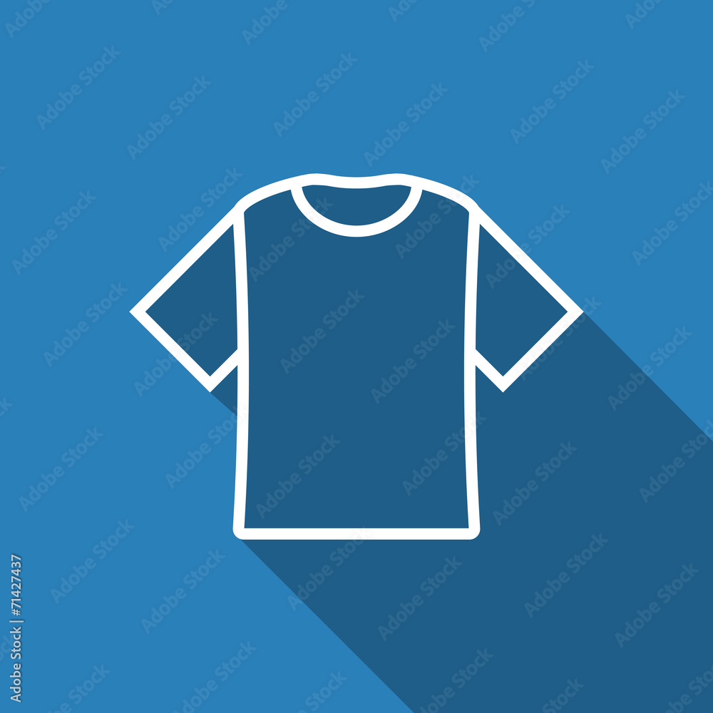 t-shirt icon with long shadow t-shirt icon with long shadow