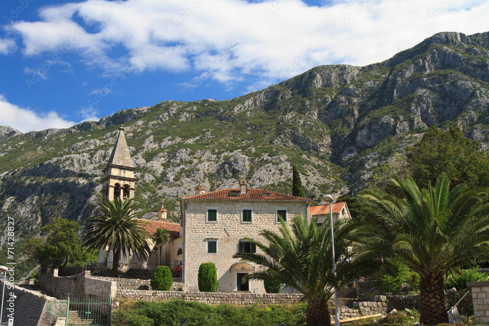 The old church of St. Matthew on Kotor Riviera. Montenegro