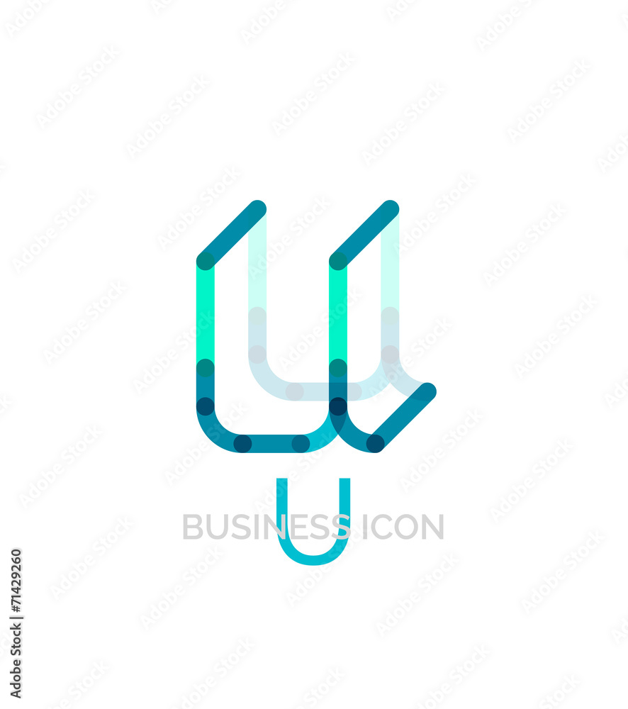 Minimal U font or letter logo design Minimal U font or letter logo design