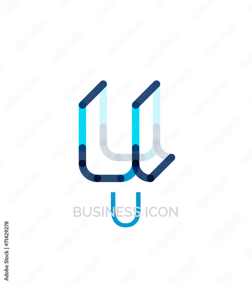 Minimal U font or letter logo design Minimal U font or letter logo design