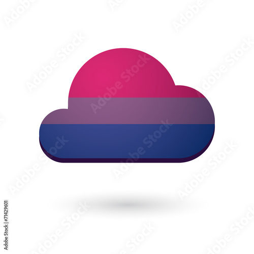 cloud with a bisexual pride flag