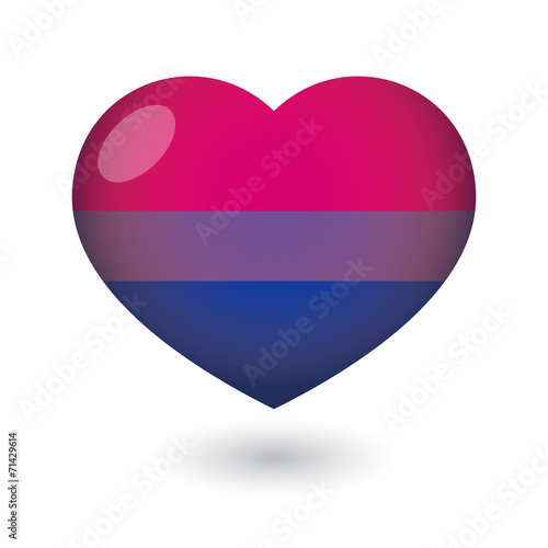 heart with a bisexual pride flag