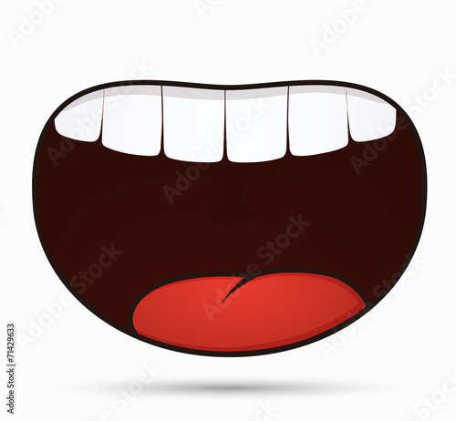 Sign smile on white background.