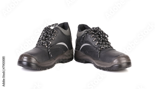 Work shoes over white background