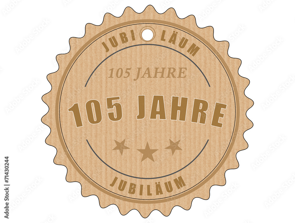 Fototapeta premium je105 JubiläumsEtikett 105 - vintagedesign - 105 Jahre - g2005