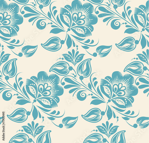 Abstract Elegance Seamless pattern with floral background © antuanetto
