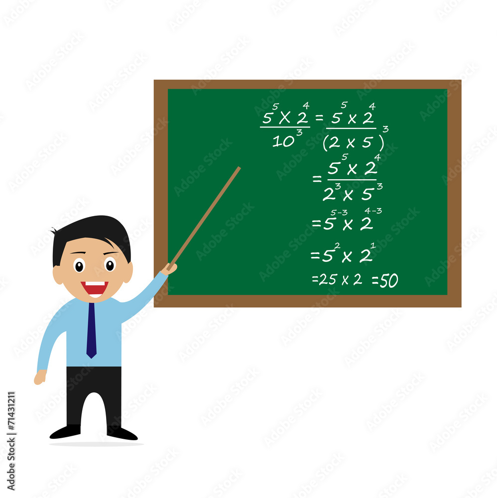 Teacher teaches mathematics Teacher teaches mathematics