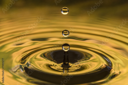 water drops on color background