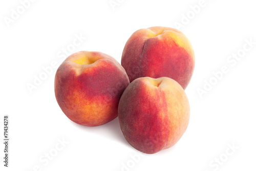 Fresh juicy peach isolated on white background