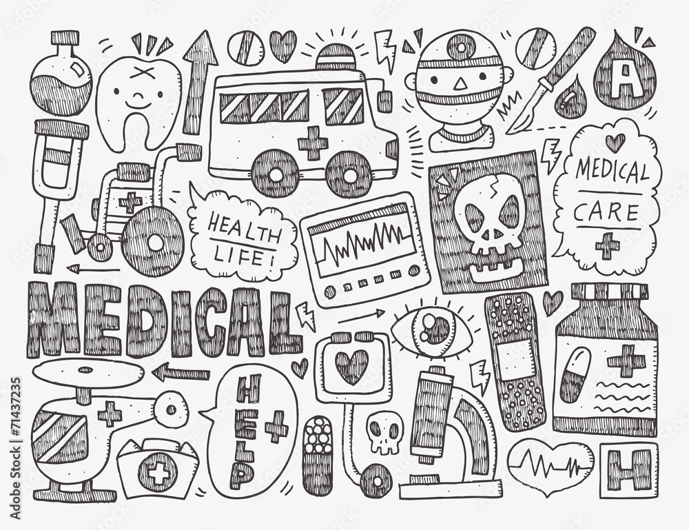 doodle medical background doodle medical background